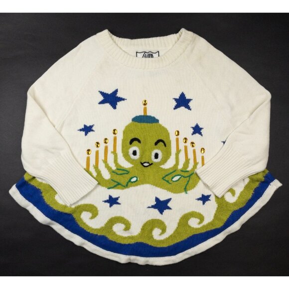 Whoopi Goldberg Hanukkah Octopus Sweater Women XL Jeweled Ugly Christmas Menorah - Picture 1 of 11